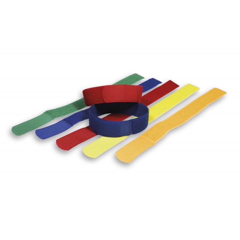 Páska na nohy 40mm, suchý zip, 10 ks, červená - Varianta: suchý zip, 10 ks, červená