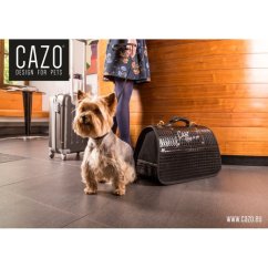 CAZO Taška - kabelka cestovní pro psy Diamond, černá, 50 x 27 x 26 cm