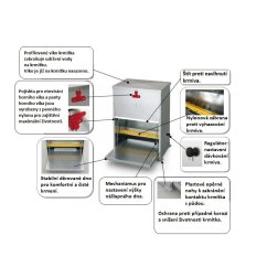 ALMA Basic automatické nášlapné krmítko pro drůbež, 17 L