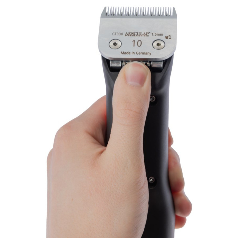 Aesculap strojek stříhací Durati Signal Red GT434-RS, na skot a psy, vč. stříhací hlavy 1,5 mm