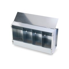 Krmítko závěsné pro králíky a slepice, krmný automat 4-místný, pozink