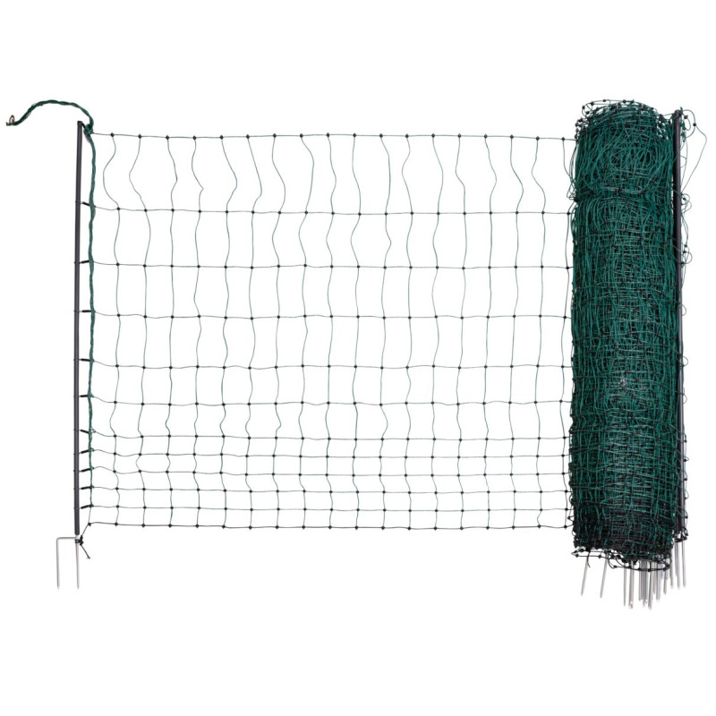 Síť premium nevodivá pro drůbež 122 cm, 50 m, zelená, 1 hrot - Varianta: 50 m, zelená, 1 hrot