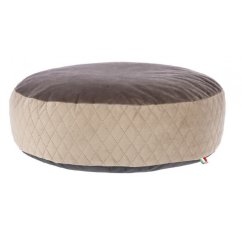 Pelíšek Pouf pro psy a kočky, kulatý, šedá/popelavě hnědá, 60 x 19 cm