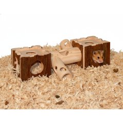 Prolézačka s tunelem pro křečky a malé hlodavce CASTLE, 40 x 12 x 10 cm