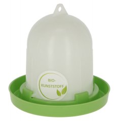Napáječka pro drůbež klobouková s bajonetem, EKO plast, bílá / zelená, 1,5 l