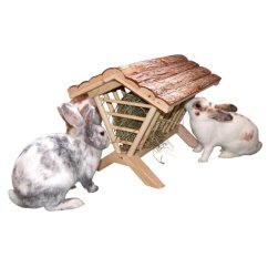 Jesle na seno se stříškou velké, dřevěné, 45 cm