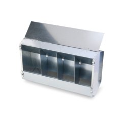 Krmítko závěsné pro králíky a slepice, krmný automat 4-místný, pozink