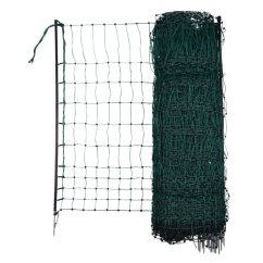 Síť nevodivá pro drůbež 106 cm, zelená, 25 m / 2 hroty