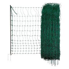 Síť nevodivá pro drůbež 106 cm, zelená, 25 m / 2 hroty