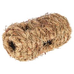 Domek pro křečky a malé hlodavce - tunel z trávy, 6 děr