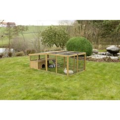 KERBL výběh pro králíky, odklopný s domečkem, 220 x 115 x 75 cm