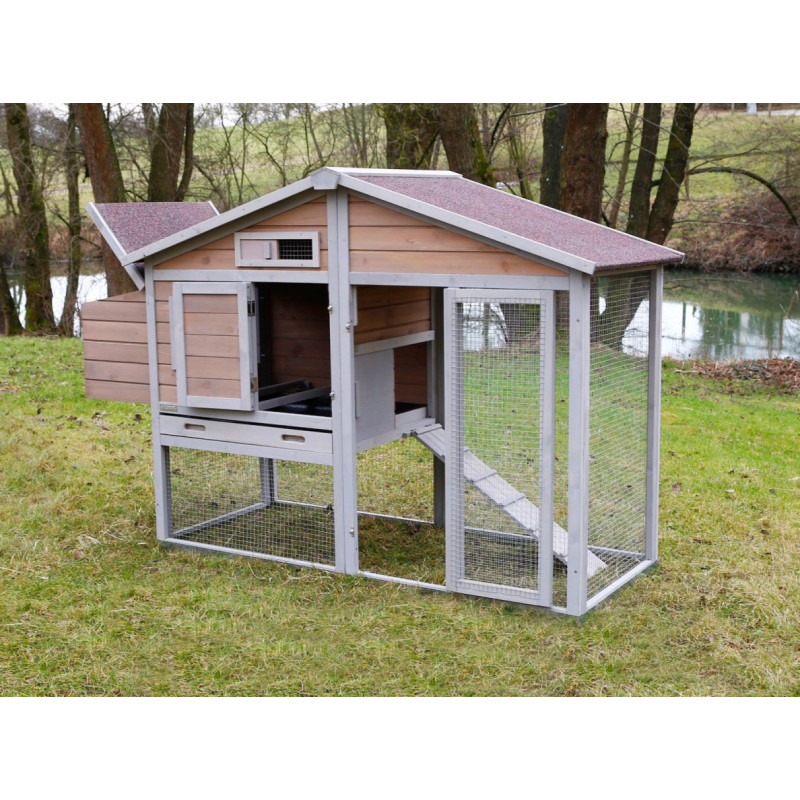 Kurník pro slepice BONNY - s výběhem, 181 X 65 X 118 cm