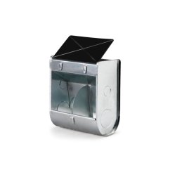 Krmítko závěsné pro králíky, krmný automat 2-místný, pozink/plastové víko