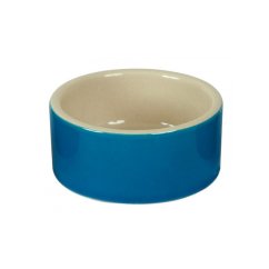 Miska na krmivo keramická, kulatá, 250 ml barevný mix