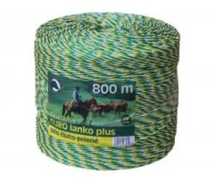 Eurolanko 3mm pro ohradníky bílo-žluto-zelené 800m