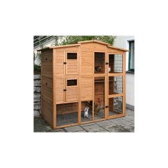 Kurník pro slepice dvoupatrový, s výběhem, 222x115x200cm, vč. dopravy