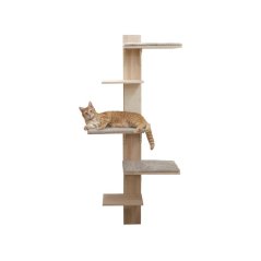 Kočičí strom na zeď Timber, škrabadlo pro kočky, 150 cm, přírodní