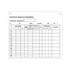 Tabulka stájová střední pro prasnice, 21 x 19 cm