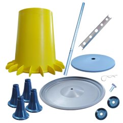 Automatické krmítko pro slepice ARCUS, nastavitelné, s nožkami, závěsné, 9 L