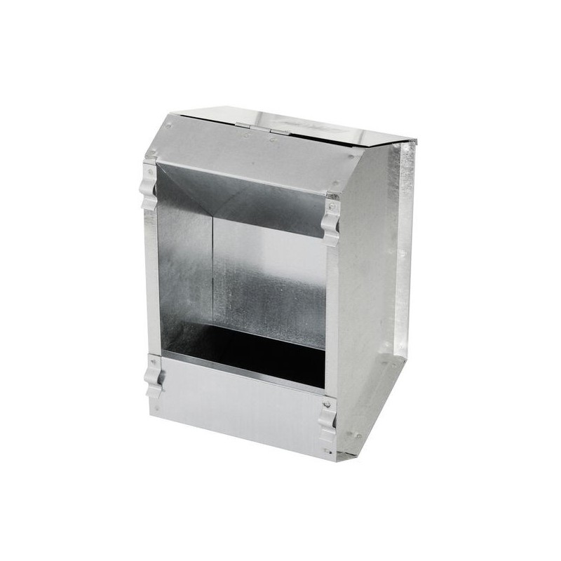 Krmítko závěsné pro králíky a slepice, krmný automat jednoduchý, pozink