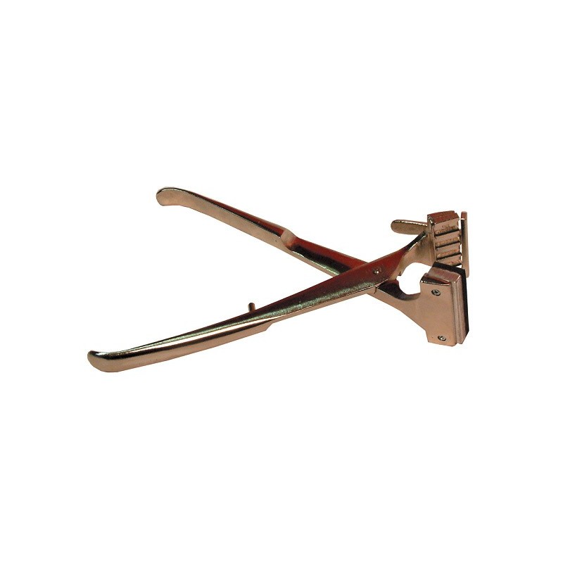 Kleště tetovací, 10 mm, 5 místné, nikl s klapkou na selata