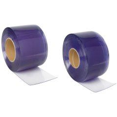 Lamelová clona, PVC pás, transparentní, 25 m / 200 x 2 mm