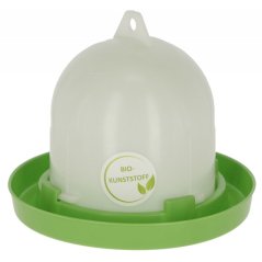 Napáječka pro drůbež klobouková s bajonetem, EKO plast, bílá / zelená, 1,5 l
