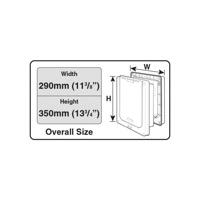 Dvířka pro psa magnetická Dog Mate 2-way Dog-Flap, 2-cestná, hnědá
