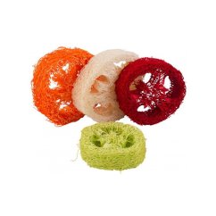 Kroužky k okusování z luffy pro hlodavce