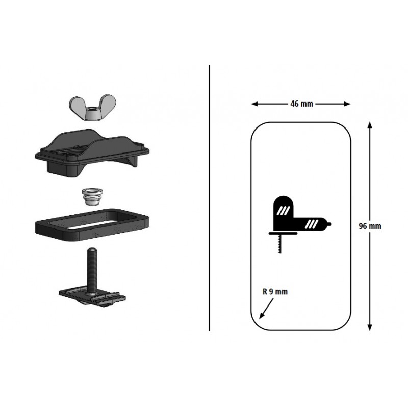 Vana lavážní, dezinfekční - Kombi Mini pro ovce a kozy, 120 x 40 x 18 cm, 50 l