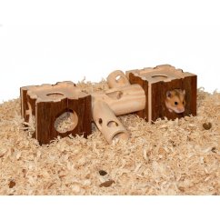 Prolézačka s tunelem pro křečky a malé hlodavce CASTLE, 40 x 12 x 10 cm