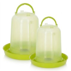 Napáječka pro drůbež klobouková s bajonetem, zelená, 10 l