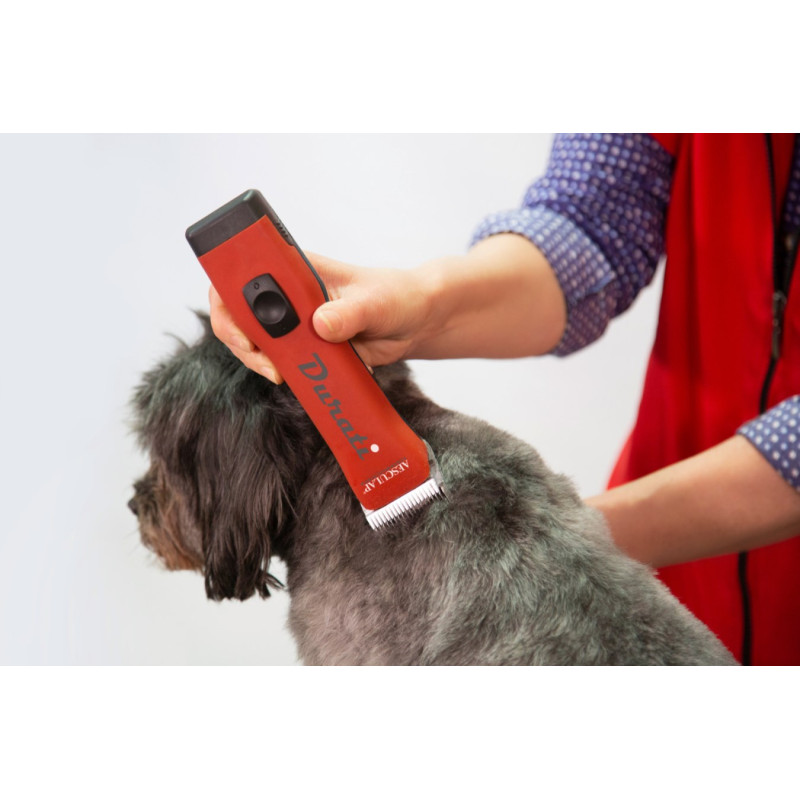 Aesculap strojek stříhací Durati Signal Red GT434-RS, na skot a psy, vč. stříhací hlavy 1,5 mm