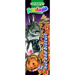 Tyčinky pro hlodavce ořechy/sušenky 2ks Fantasia