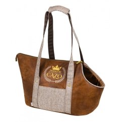 CAZO Taška cestovní pro psy, Premium, hnědá, 30 x 40 x 24 cm