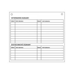 Tabulka stájová střední pro prasnice, 21 x 19 cm