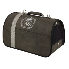 CAZO Taška - kabelka cestovní pro psy a kočky Premium, šedá, 50 x 27 x 26 cm