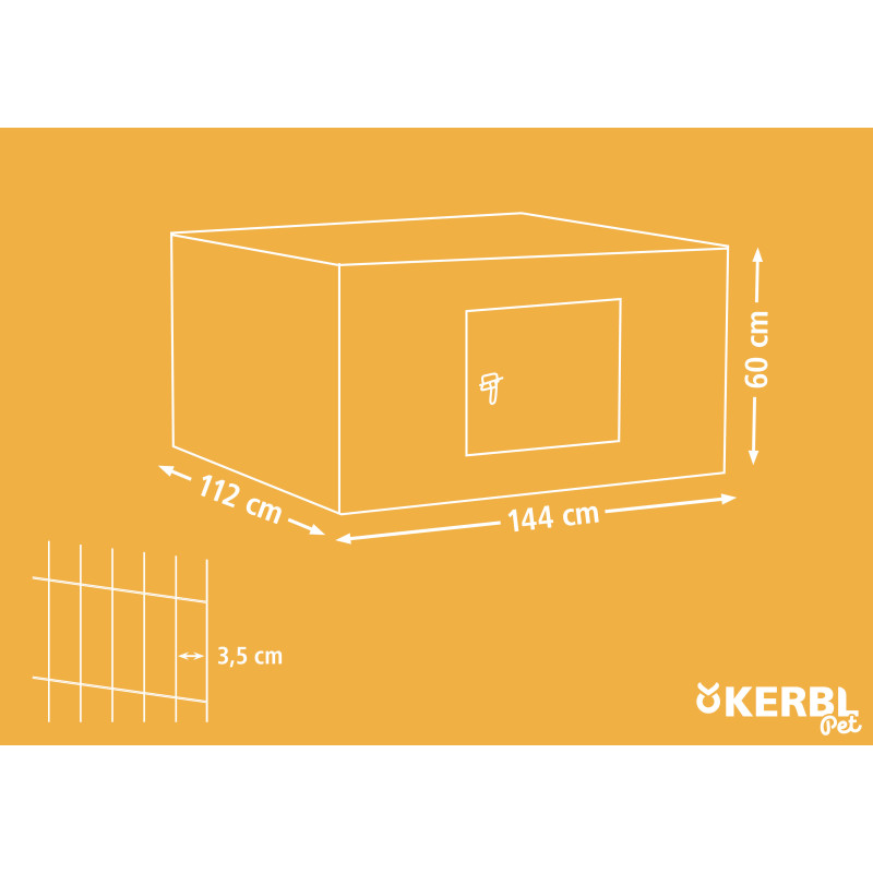 Výběh pro králíky, hlodavce a drůbež 144 x 112 x 60 cm