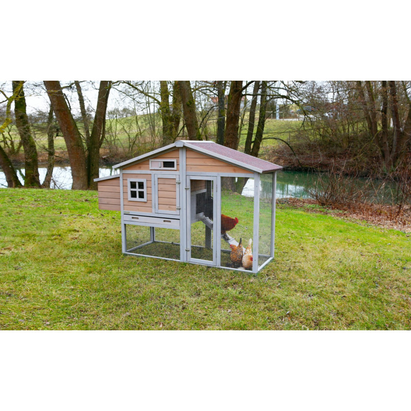 Kurník pro slepice BONNY - s výběhem, 181 X 65 X 118 cm