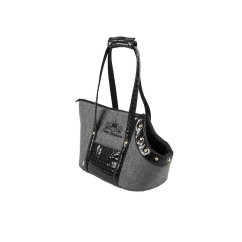 CAZO Taška cestovní pro psy Diamond, šedo-černá, 30 x 40 x 24 cm