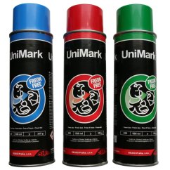 Sprej značkovací Unimark, 500 ml, modrá