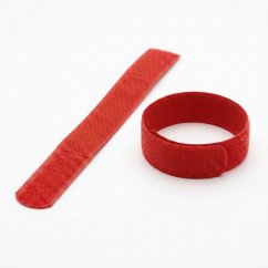 Páska na nohy 40mm, suchý zip, 10 ks, červená
