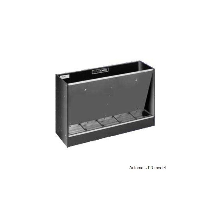 Domino FR samokrmítko pro prasata od 7 - 45 kg, zvýšené, 76 l / 54 kg pro 20 prasat - Varianta: zvýšené, 266 l / 186 kg pro 70 prasat Domino FR samokrmítko pro prasata od 7 - 45 kg, zvýšené, 76 l / 54 kg pro 20 prasat - Varianta: zvýšené, 266 l / 186 kg pro 70 prasat