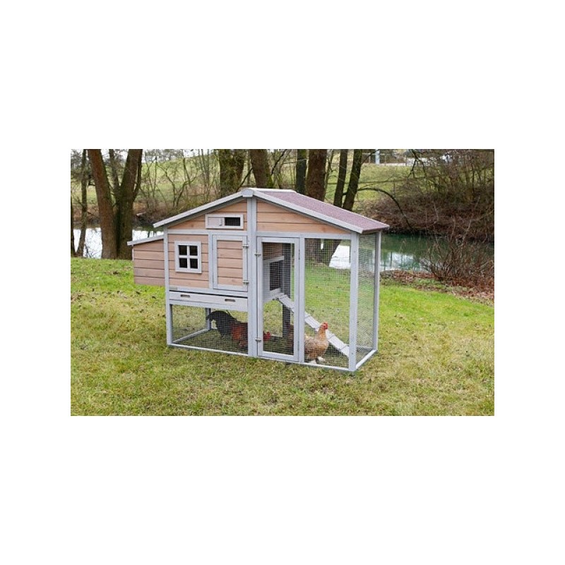 Kurník pro slepice BONNY - s výběhem, 181 X 65 X 118 cm
