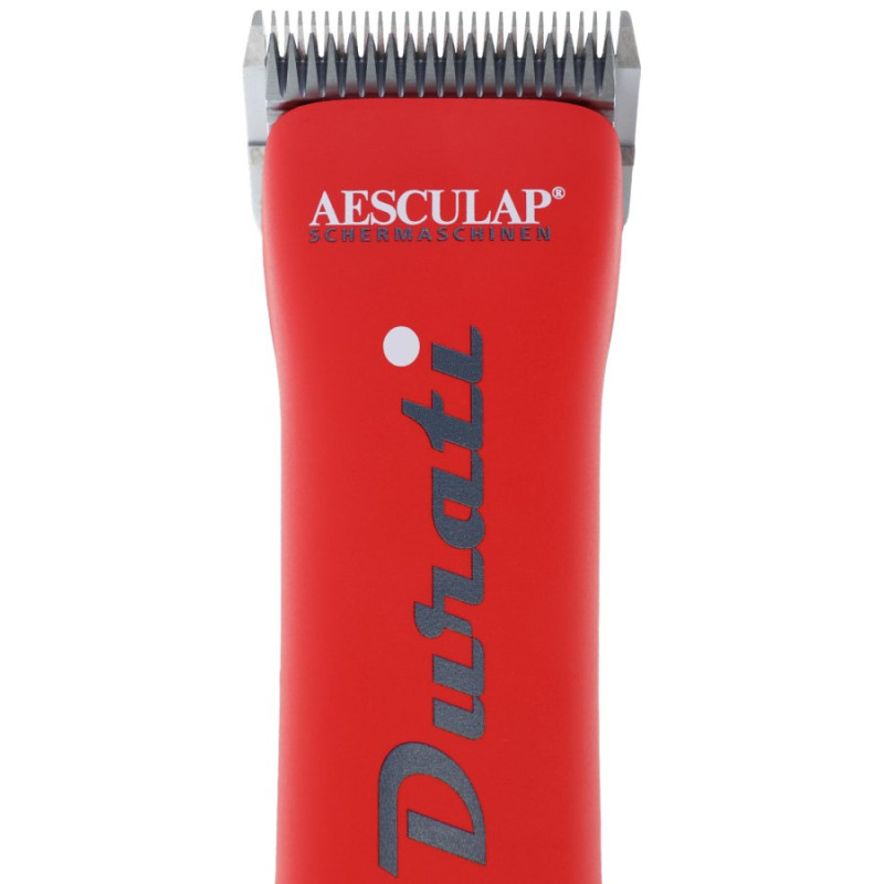 Aesculap strojek stříhací Durati Signal Red GT434-RS, na skot a psy, vč. stříhací hlavy 1,5 mm