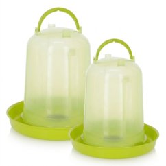 Napáječka pro drůbež klobouková s bajonetem, zelená, 10 l