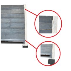 Bouda kočičí, domeček RUSTICA, 57 x 45 x 43 cm, šedá/bílá - POŠKOZENO