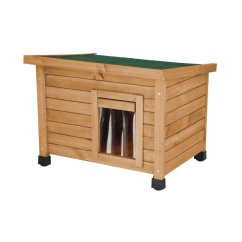 Bouda kočičí, domeček RUSTICA, 57 x 45 x 43 cm, hnědá/zelená