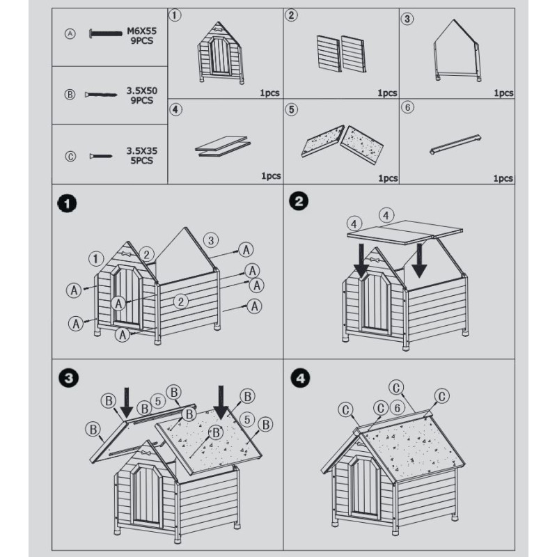 Bouda pro psa zateplená 4-seasons, 100x83x94 cm