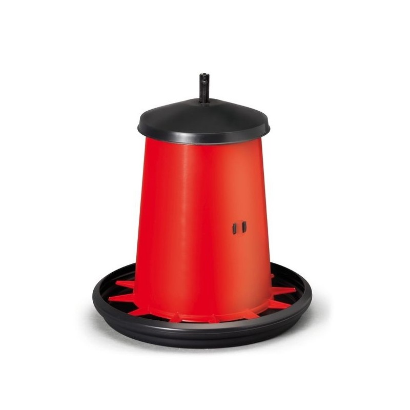 Automat krmící závěsný, krmítko pro drůbež plastové nastavitelné, 20 L - Varianta: krmítko pro drůbež, plastový střed, 20 L